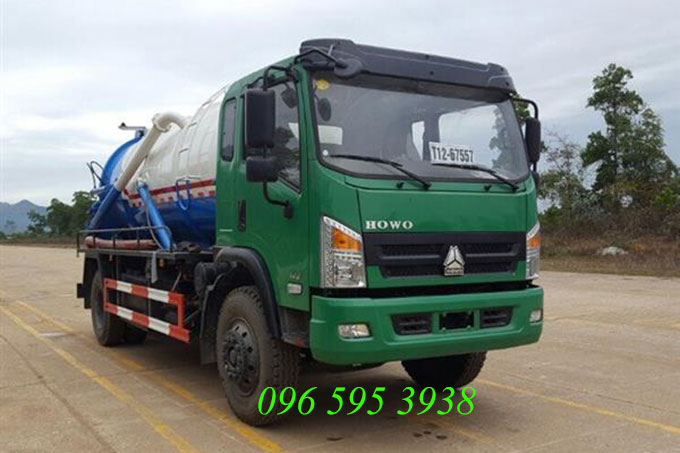 xe hút chất thải howo 10 khối