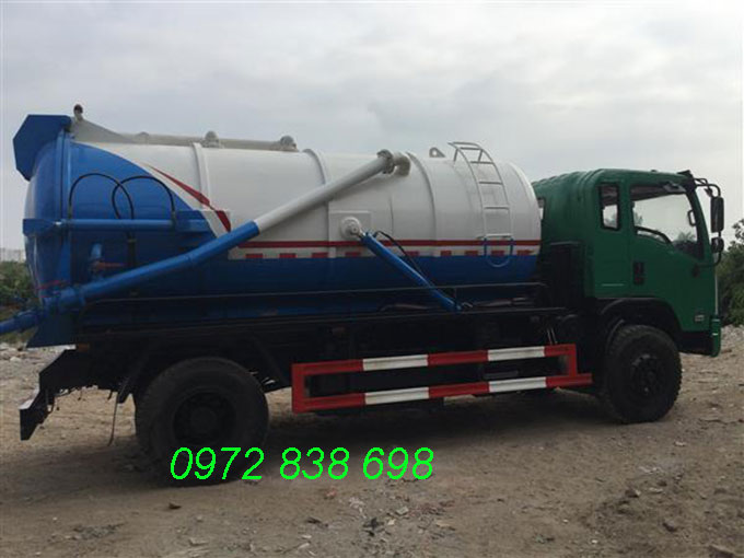 xe hút chất thải bể phốt howo 10 khối